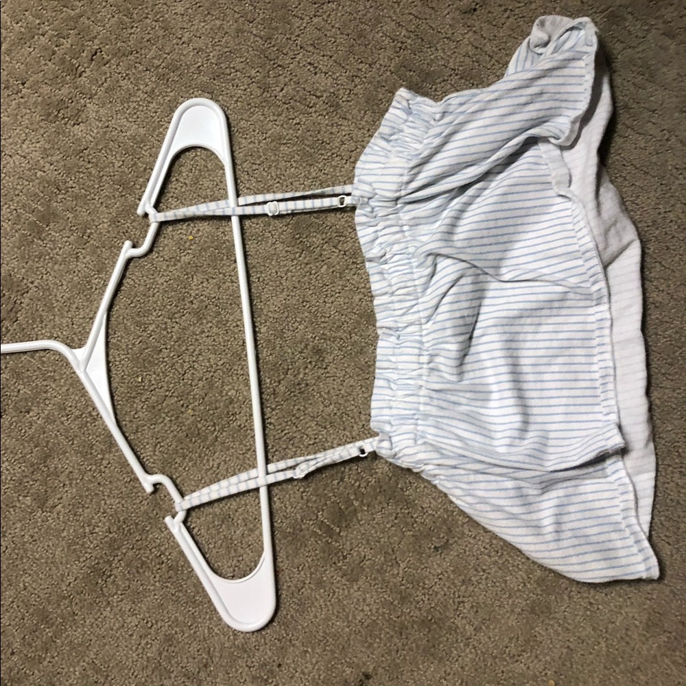 Small light blue crop top